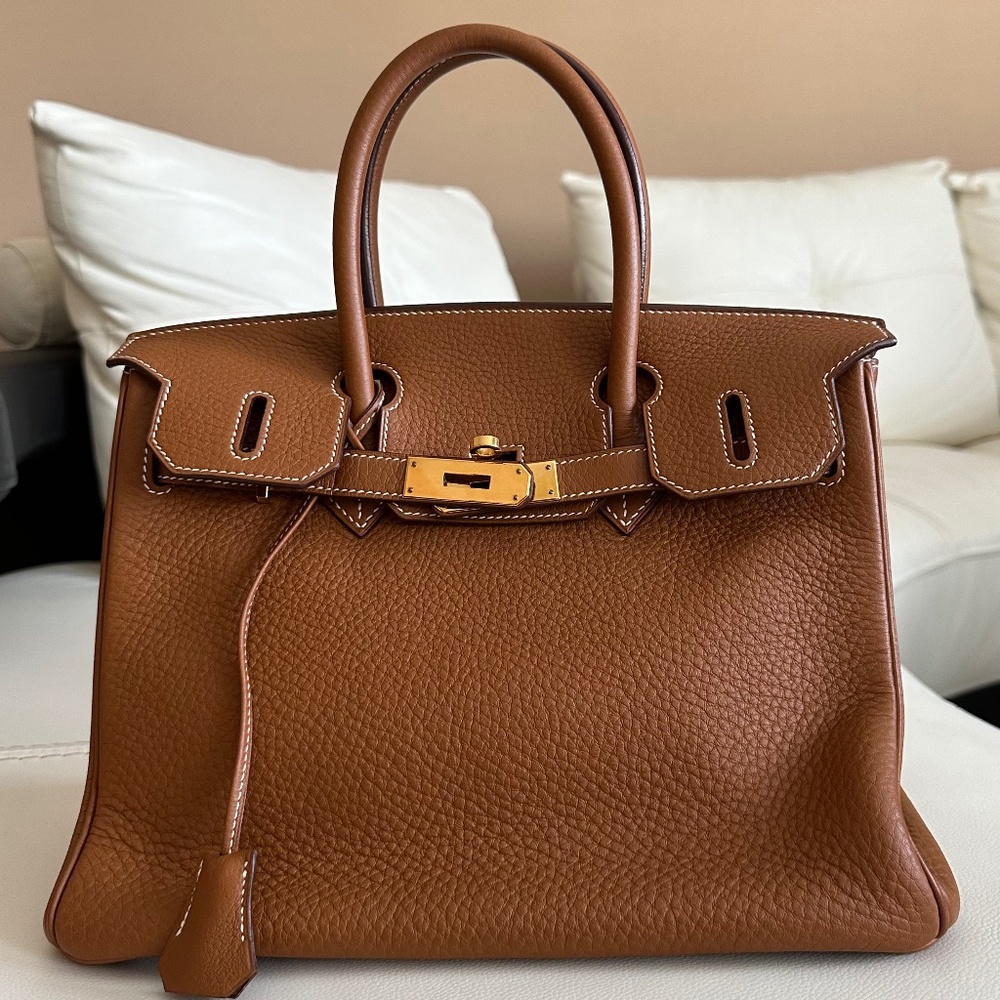Hermes Birkin 30 gold clemence